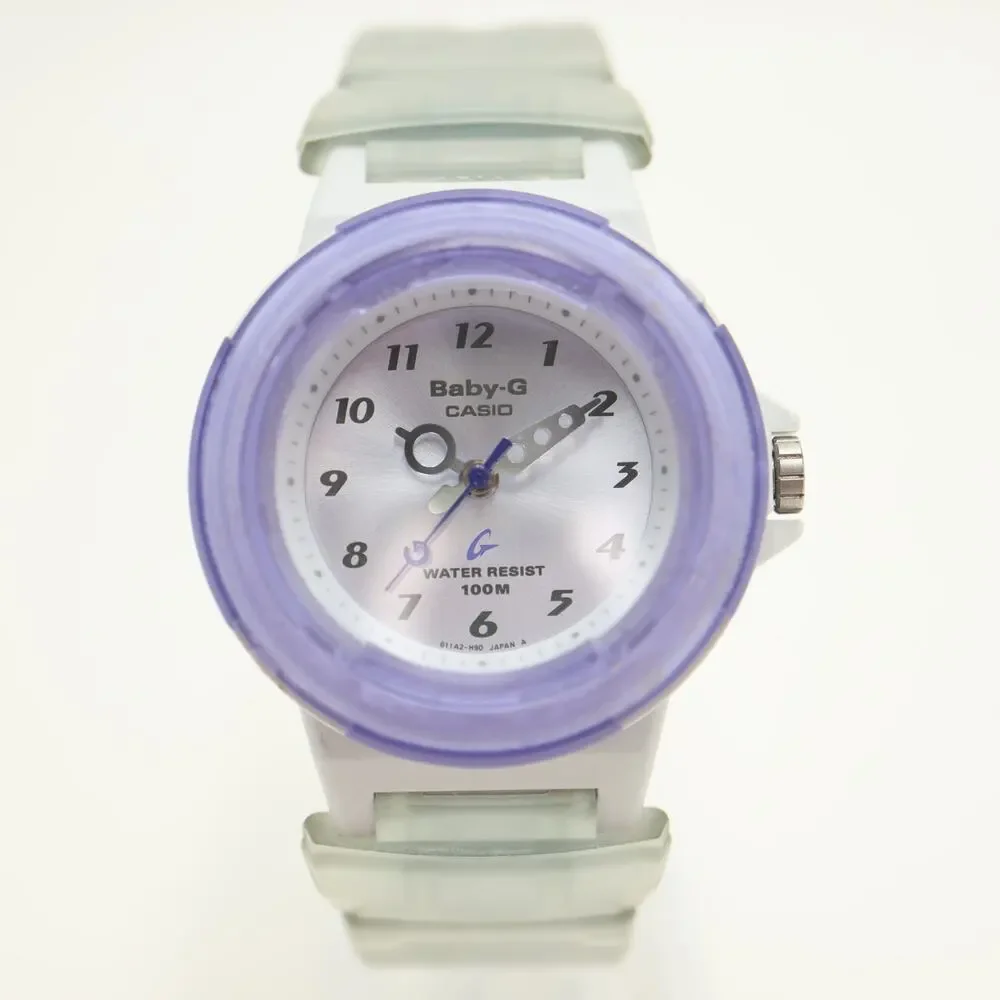 Casio Baby G Shock Purple Clear 36mm Analog Womens Watch BG-21 w New Battery